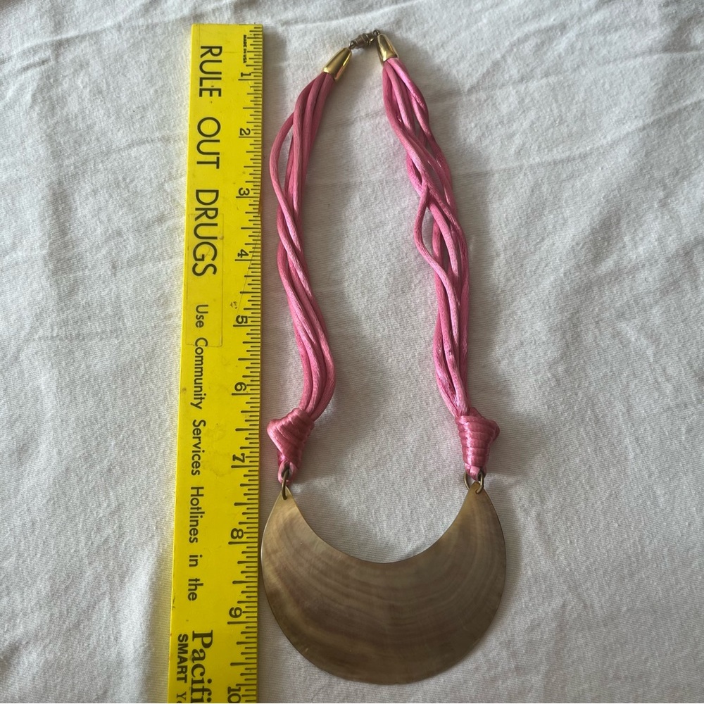 Vintage Multi-Pink String Crescent Shape Iridesce… - image 1